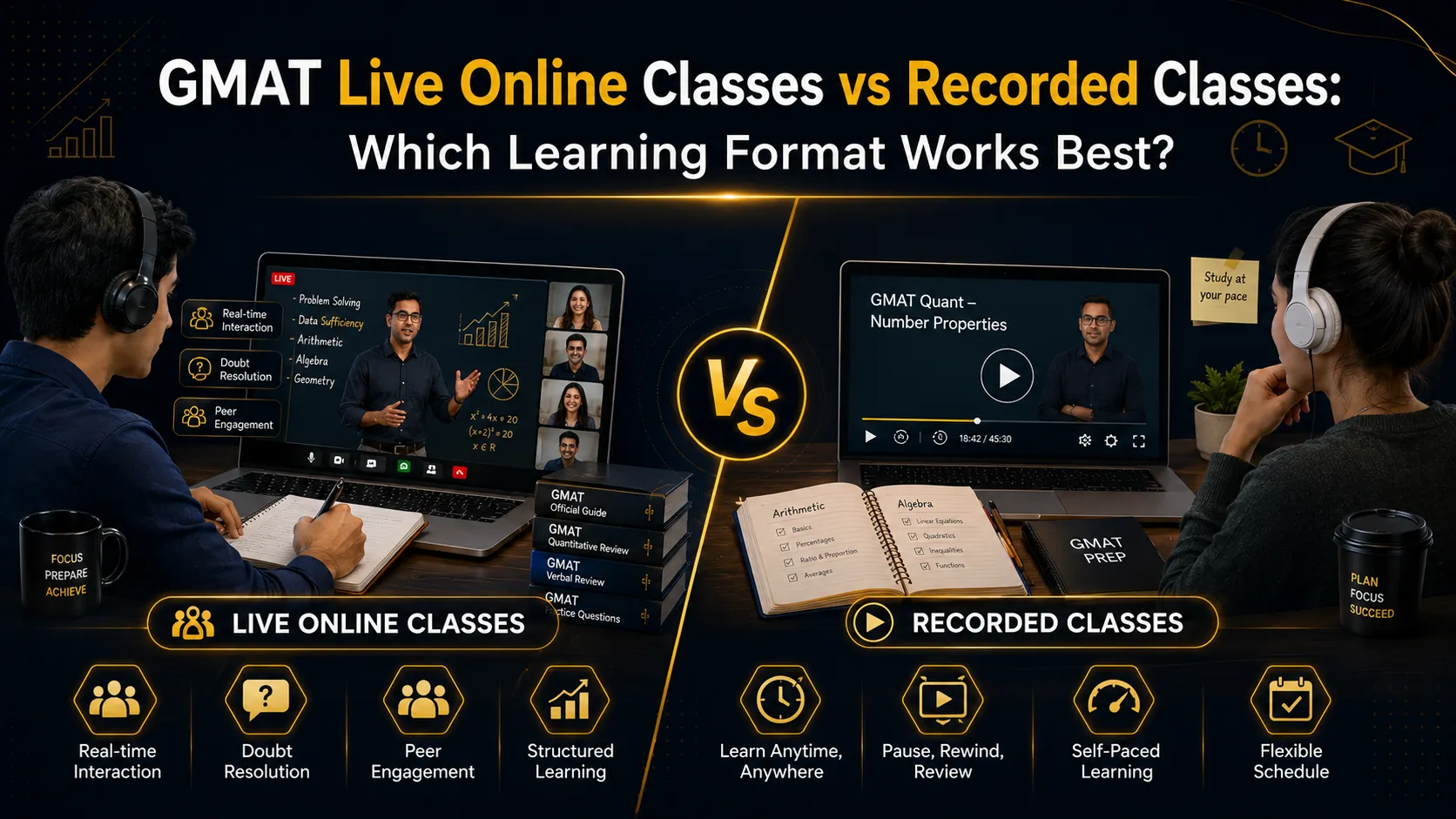 GMAT Live Online Classes vs Recorded Classes: Which Learning Format Works Best?
